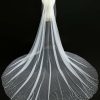 Wedding Veils | Beading Beaded Edge Single Tier Tulle Bridal Cathedral Length Wedding Veil Ivory – Girls