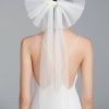 Wedding Veils | Bow Cut Edge Single Tier Tulle Bridal Elbow Length Wedding Veil Ivory – Girls