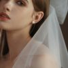 Wedding Veils | Bow Cut Edge Two Tier Tulle Bridal Elbow Length Wedding Veil White – Girls