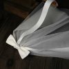 Wedding Veils | Bow Cut Edge Two Tier Tulle Bridal Shoulder Length Wedding Veil White – Girls