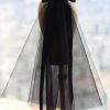 Wedding Veils | Bow Cut Edge Two Tier Tulle Bridal Shoulder Length Wedding Veil White – Girls