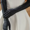 Wedding Veils | Fingertips Opera Length Satin Satin Black Gloves Black – Girls