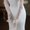 Wedding Veils | Fingertips Opera Length Tulle Lace White Gloves Ivory – Girls