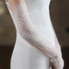 Wedding Veils | Fingertips Opera Length Tulle Lace White Gloves Ivory – Girls