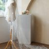 Wedding Veils | Floral/Lace Curly Edge Single Tier Tulle Bridal Cathedral Length Wedding Veil Ivory – Girls