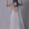 Wedding Veils | Lace Cut Edge Single Tier Tulle Bridal Cathedral Length Wedding Veil White – Girls