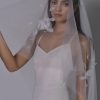 Wedding Veils | Lace Cut Edge Single Tier Tulle Bridal Cathedral Length Wedding Veil White – Girls