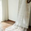 Wedding Veils | Lace Edge Single Tier Lace/Tulle Bridal Chapel Length Wedding Veil Ivory – Girls