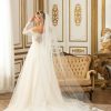 Wedding Veils | Lace Edge Single Tier Tulle Bridal Cathedral Length Wedding Veil Ivory – Girls