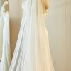 Wedding Veils | Lace Edge Single Tier Tulle Bridal Cathedral Length Wedding Veil Ivory – Girls