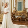 Wedding Veils | Lace Edge Single Tier Tulle Bridal Cathedral Length Wedding Veil Ivory – Girls