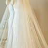 Wedding Veils | Lace Edge Single Tier Tulle Bridal Cathedral Length Wedding Veil White – Girls