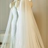 Wedding Veils | Lace Edge Single Tier Tulle Bridal Cathedral Length Wedding Veil White – Girls