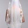 Wedding Veils | Lace Edge Single Tier Tulle Bridal Fingertip Length Wedding Veil White – Girls