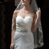 Wedding Veils | Lace Edge Single Tier Tulle Bridal Fingertip Length Wedding Veil White – Girls