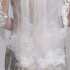 Wedding Veils | Lace Edge Single Tier Tulle Bridal Fingertip Length Wedding Veil White – Girls