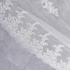 Wedding Veils | Lace Edge Two Tier Tulle Bridal Cathedral Length Wedding Veil Ivory – Girls