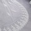 Wedding Veils | Lace Edge Two Tier Tulle Bridal Cathedral Length Wedding Veil Ivory – Girls