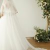 Wedding Veils | Lace Edge Two Tier Tulle Bridal Chapel Length Wedding Veil With Blusher Ivory – Girls