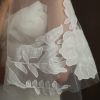 Wedding Veils | Lace Edge Two Tier Tulle Bridal Fingertip Length Wedding Veil With Blusher White – Girls