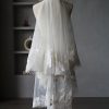 Wedding Veils | Lace Edge Two Tier Tulle Bridal Fingertip Length Wedding Veil With Blusher White – Girls