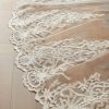 Wedding Veils | Lace Lace Edge Single Tier Tulle Bridal Cathedral Length Wedding Veil Ivory – Girls