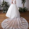 Wedding Veils | Lace Lace Edge Single Tier Tulle Bridal Cathedral Length Wedding Veil Ivory – Girls