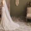 Wedding Veils | Leaf Pencil Edge Single Tier Tulle Bridal Cathedral Length Wedding Veil White – Girls