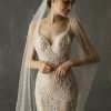 Wedding Veils | Pearl Cut Edge Single Tier Tulle Bridal Chapel Length Wedding Veil Ivory – Girls