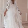 Wedding Veils | Pearl Lace Edge Single Tier Tulle Bridal Cathedral Length Wedding Veil Ivory – Girls