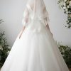 Wedding Veils | Pearl Lace Edge Two Tier Tulle Bridal Fingertip Length Wedding Veil With Blusher Ivory – Girls