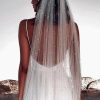 Wedding Veils | Pearl Single Tier Tulle Bridal Waltz Length Wedding Veil Ivory – Girls