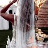 Wedding Veils | Pearl Single Tier Tulle Bridal Waltz Length Wedding Veil Ivory – Girls