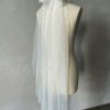 Wedding Veils | Pearl/Bow Cut Edge Single Tier Tulle Bridal Fingertip Length Wedding Veil Ivory – Girls