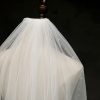 Wedding Veils | Rhinestones Pearl Trim Edge Single Tier Tulle Bridal Fingertip Length Wedding Veil White – Girls