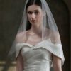 Wedding Veils | Sequin Cut Edge Single Tier Tulle Bridal Elbow Length Wedding Veil Ivory – Girls