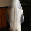 Wedding Veils | Sequin Cut Edge Single Tier Tulle Bridal Elbow Length Wedding Veil Ivory – Girls