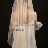 Wedding Veils | Sequin Cut Edge Single Tier Tulle Bridal Waltz Length Wedding Veil White – Girls