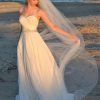 Wedding Veils | Simple Cut Edge Single Tier Tulle Bridal Cathedral Length Wedding Veil Ivory – Girls