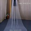 Wedding Veils | Simple Cut Edge Single Tier Tulle Bridal Cathedral Length Wedding Veil Ivory – Girls