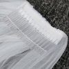 Wedding Veils | Simple Cut Edge Single Tier Tulle Bridal Chapel Length Wedding Veil Ivory – Girls