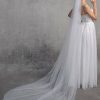 Wedding Veils | Simple Cut Edge Two Tier Tulle Bridal Cathedral Length Wedding Veil White – Girls