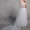 Wedding Veils | Simple Cut Edge Two Tier Tulle Bridal Cathedral Length Wedding Veil White – Girls