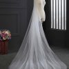 Wedding Veils | Simple Cut Edge Two Tier Tulle Bridal Cathedral Length Wedding Veil White – Girls