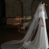 Wedding Veils | Simple Cut Edge Two Tier Tulle Bridal Cathedral Length Wedding Veil With Blusher Ivory – Girls