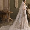 Wedding Veils | Simple Horsehair Edge Two Tier Tulle Bridal Cathedral Length Wedding Veil With Blusher Ivory – Girls