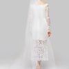 Wedding Veils | Simple Pencil Edge Single Tier Tulle Bridal Chapel Length Wedding Veil Ivory – Girls