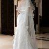 Wedding Veils | Simple Satin Edge Single Tier Tulle Bridal Chapel Length Wedding Veil White – Girls