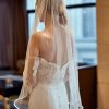 Wedding Veils | Simple Satin Edge Single Tier Tulle Bridal Fingertip Length Wedding Veil Ivory – Girls