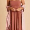 Wraps & Shawls | Cashmere Bridesmaid Tassels Wedding Shawl Pink – Girls